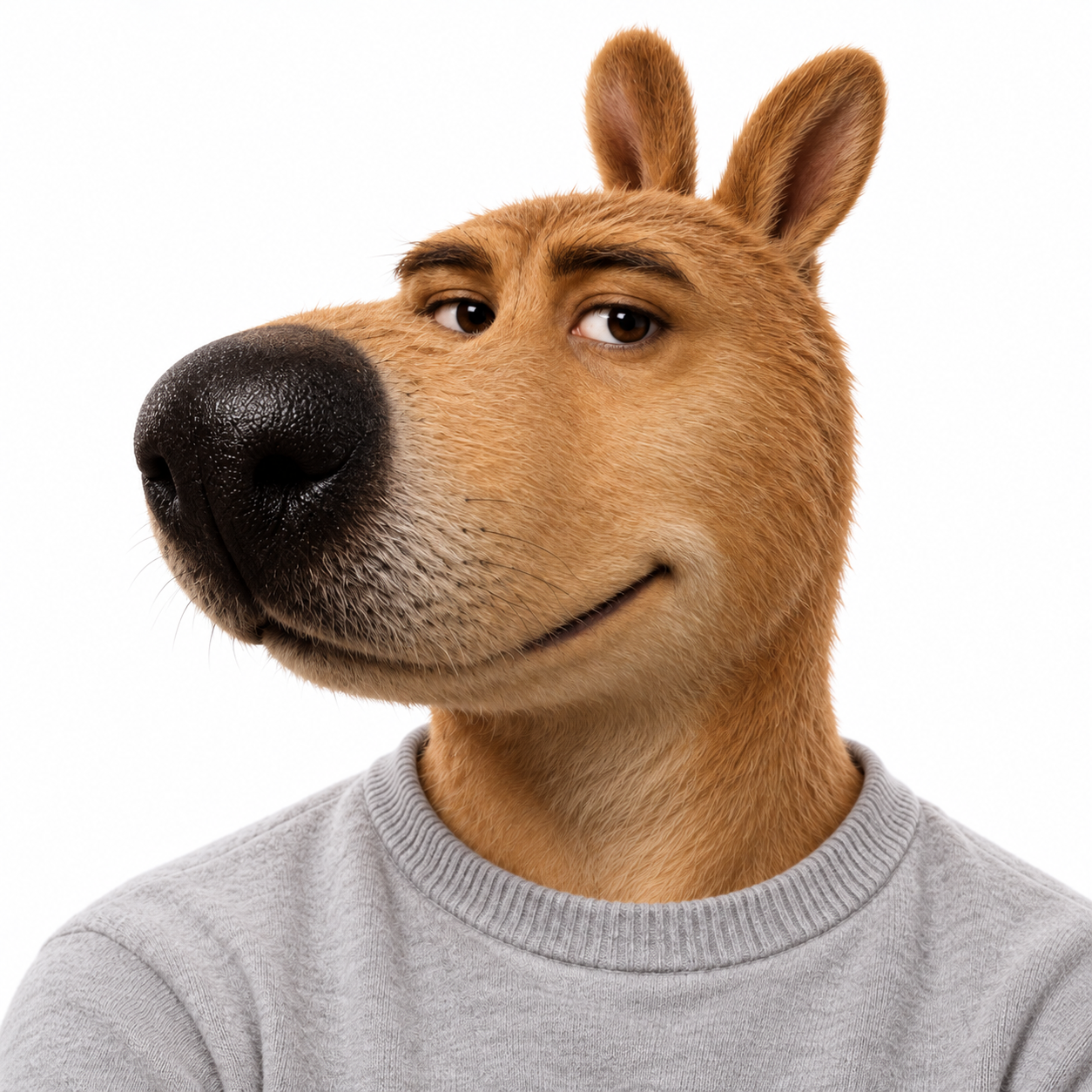 Photorealistic Chill Guy character